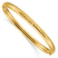 10k 3/16 Fancy Hammered Hinged Bangle Bracelet