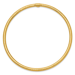 10k 3mm Diamond-cut Tube Slip-on Bangle