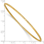 10k 2mm Diamond-cut Tube Slip-on Bangle
