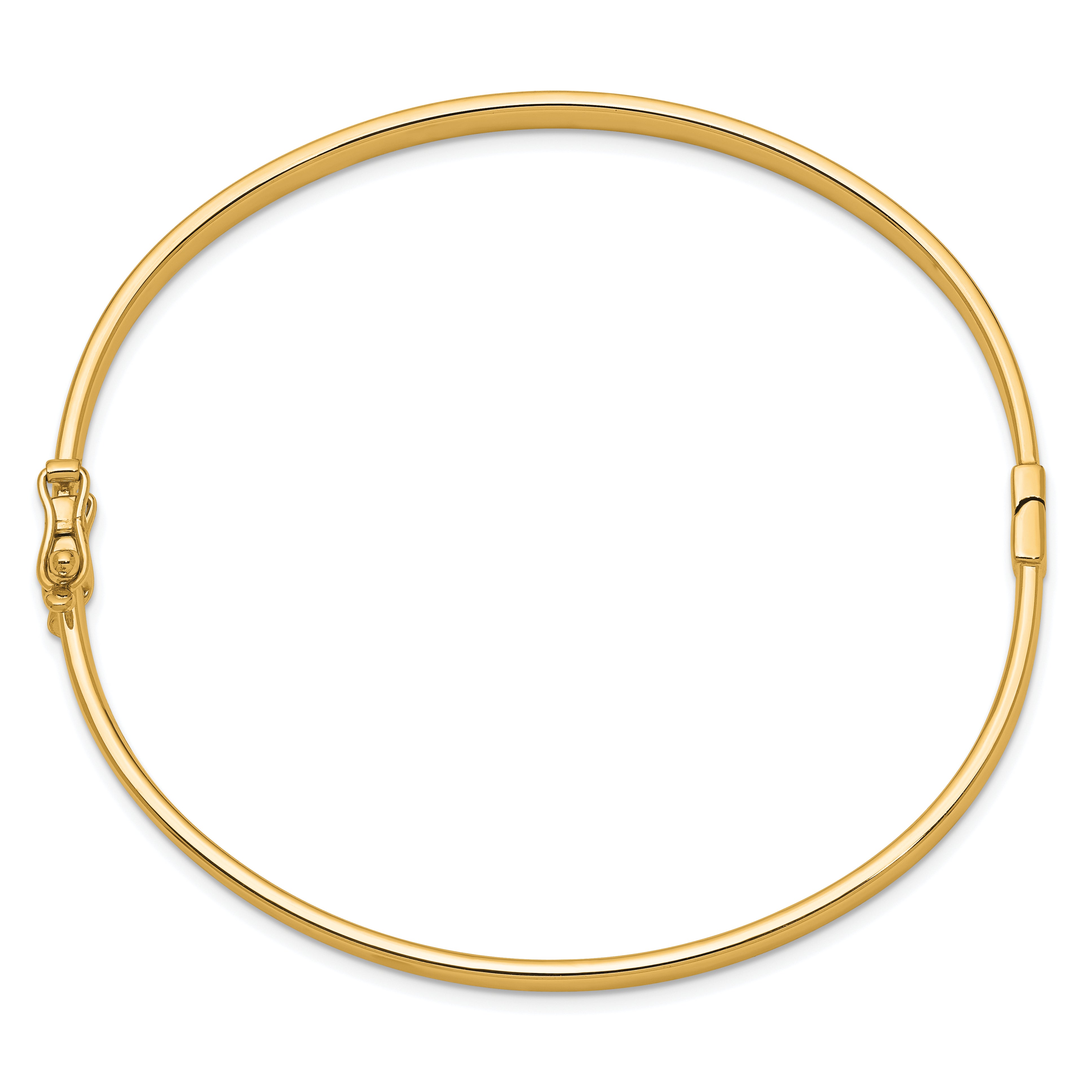 10k 4mm Hinged Bangle Secondary image