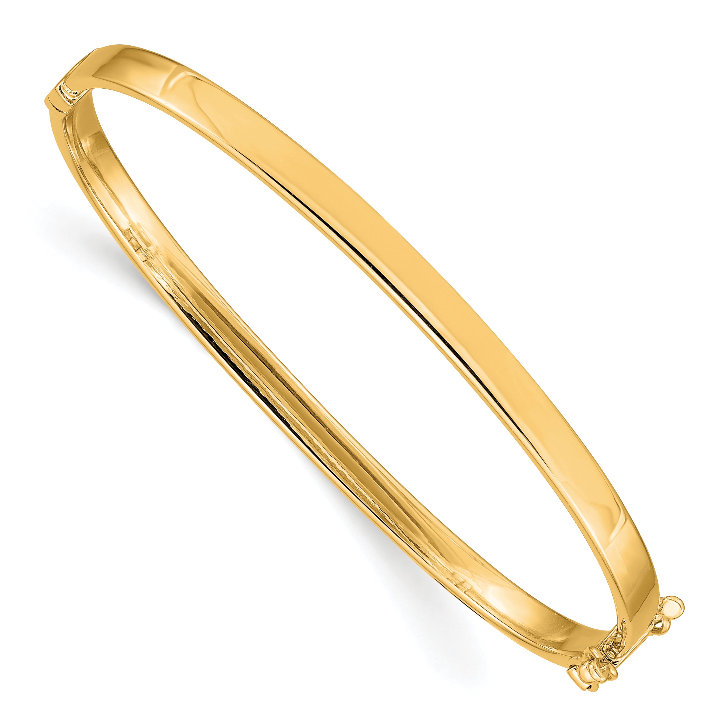 10k 4mm Hinged Bangle Main image