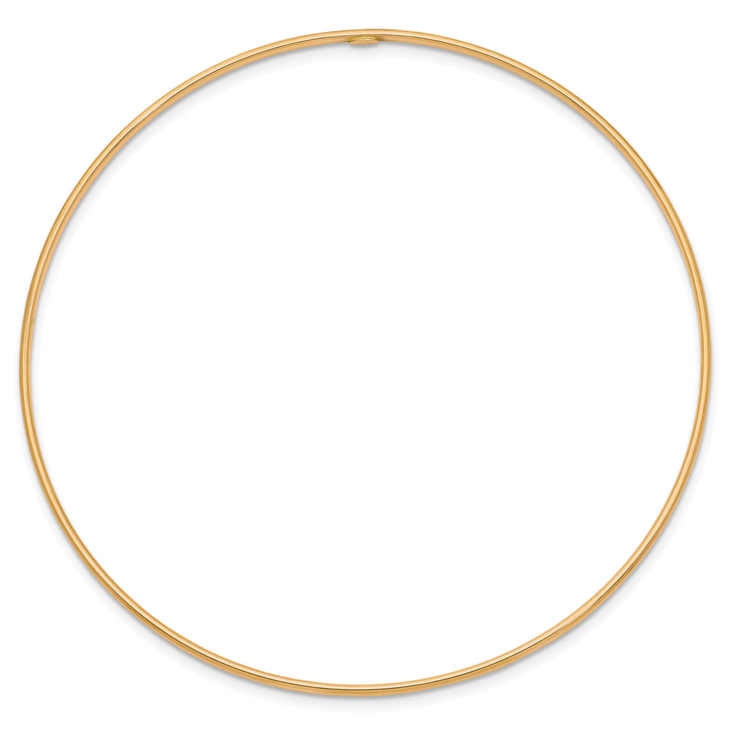 10k 1.5mm Polished Slip-on Bangle Bracelet