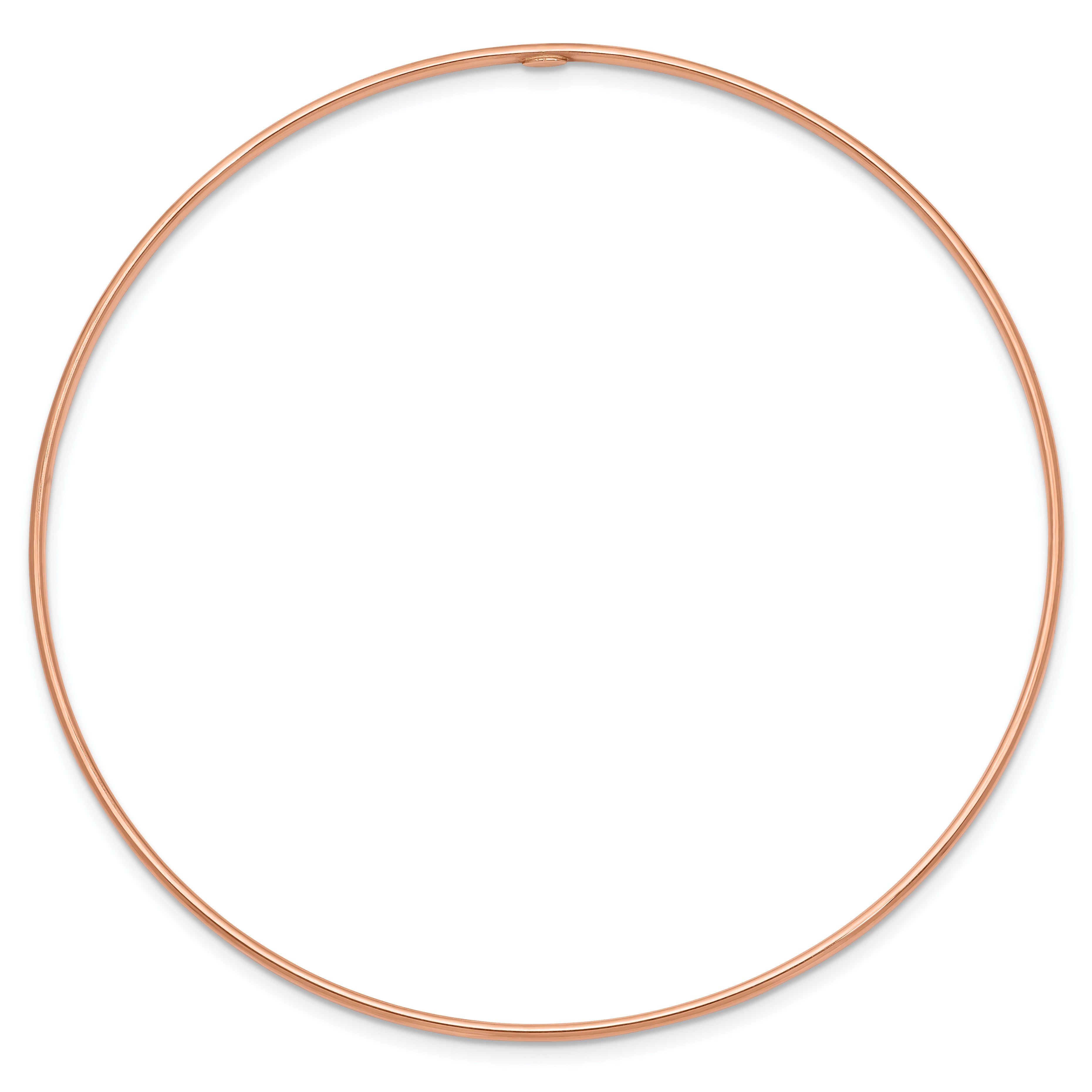 10k 1.5mm Rose Gold Polished Slip-on Bangle Bracelet