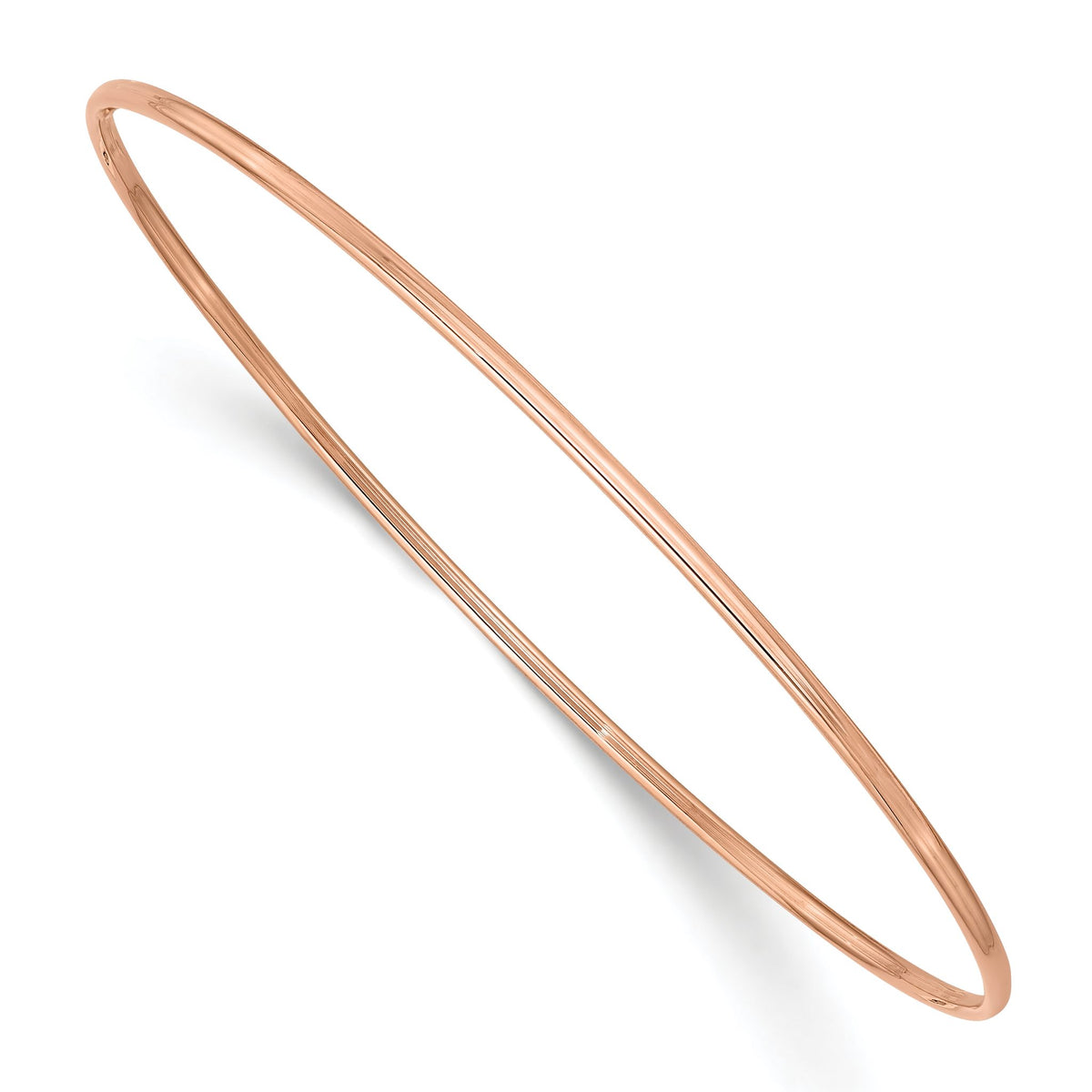 Slip-On Bangle Bracelet in 10K Rose Gold, 1.5mm, 8 Inch - Sophia Jewelers Main image