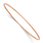10k 1.5mm Rose Gold Polished Slip-on Bangle Bracelet