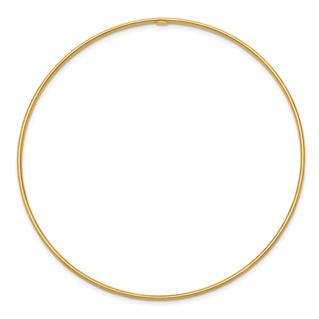 10k 1.5mm Diamond-Cut Slip-on Bangle Bracelet