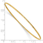10k 1.5mm Diamond-Cut Slip-on Bangle Bracelet
