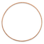 10k 1.5mm Rose Gold Diamond-Cut Slip-on Bangle Bracelet