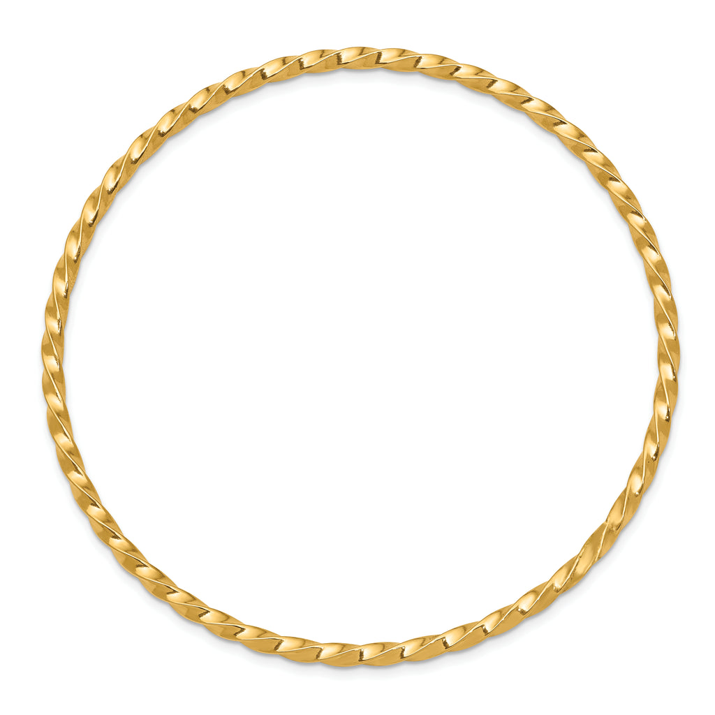 10k 2.50mm Twisted Slip-on Bangle