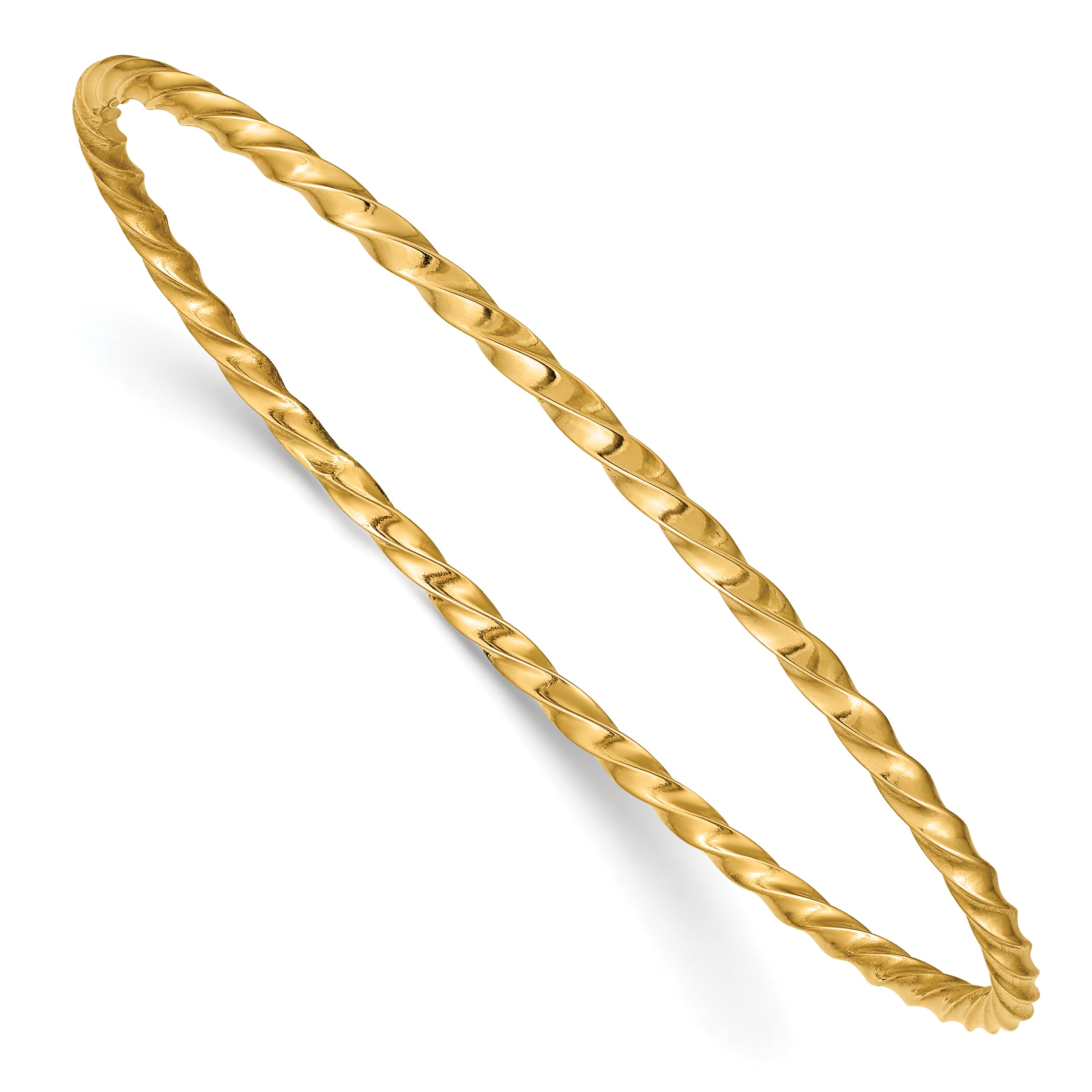 10k 2.50mm Twisted Slip-on Bangle Main image
