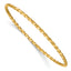 10k 2.50mm Twisted Slip-on Bangle