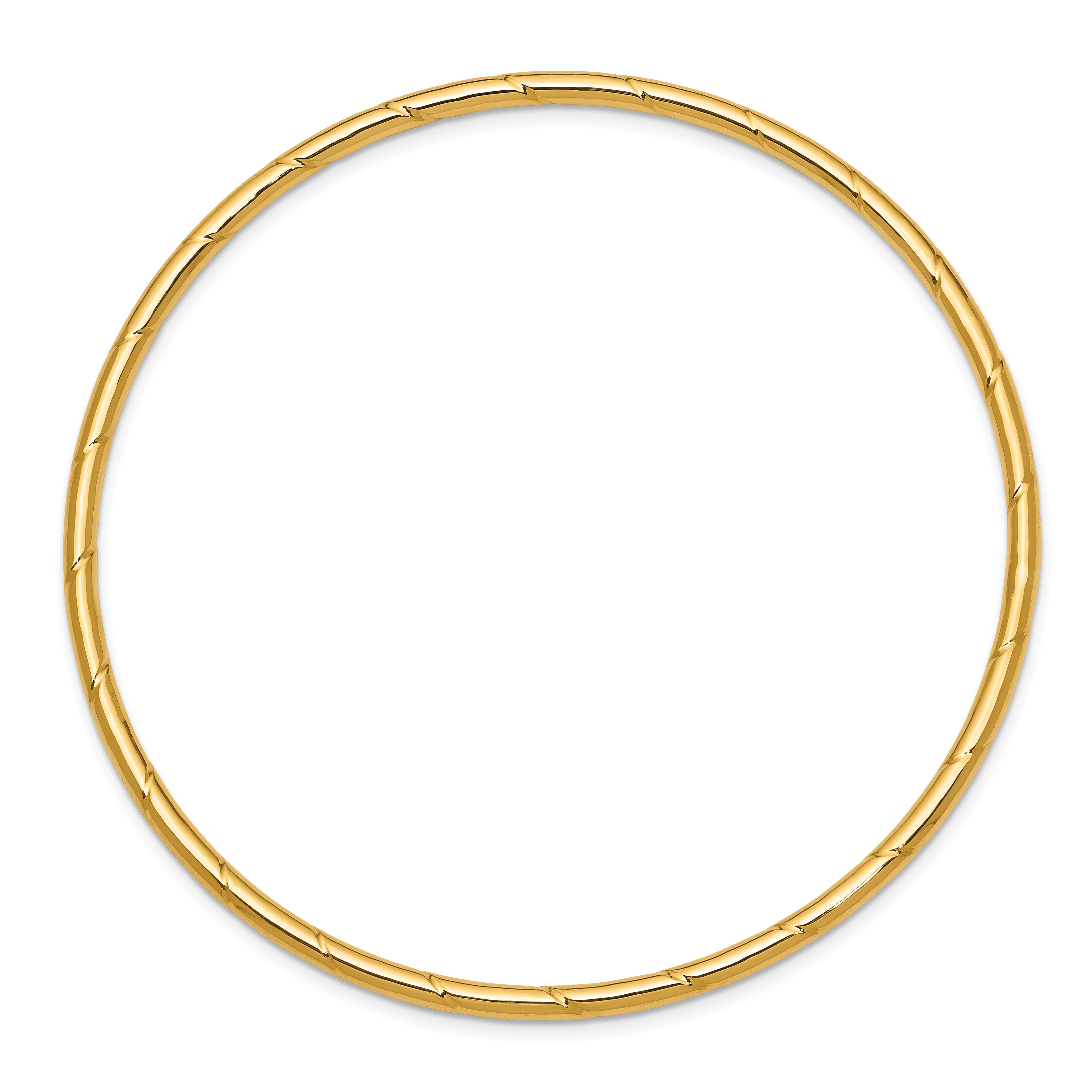 10k 2.5mm Grooved Slip-on Bangle Secondary image