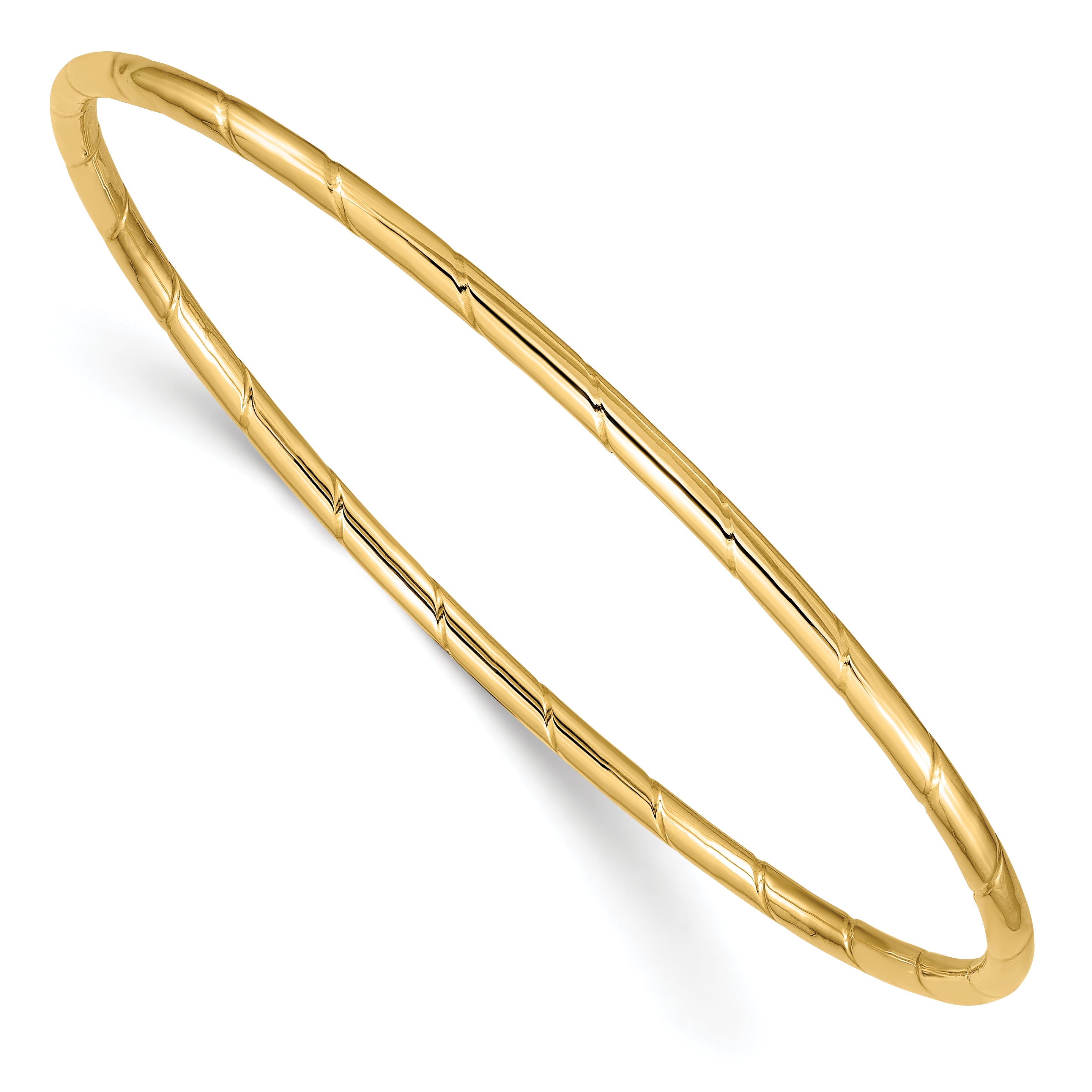 10k 2.5mm Grooved Slip-on Bangle Main image