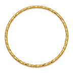 10k Polished Textured Slip-on Bangle Bracelet