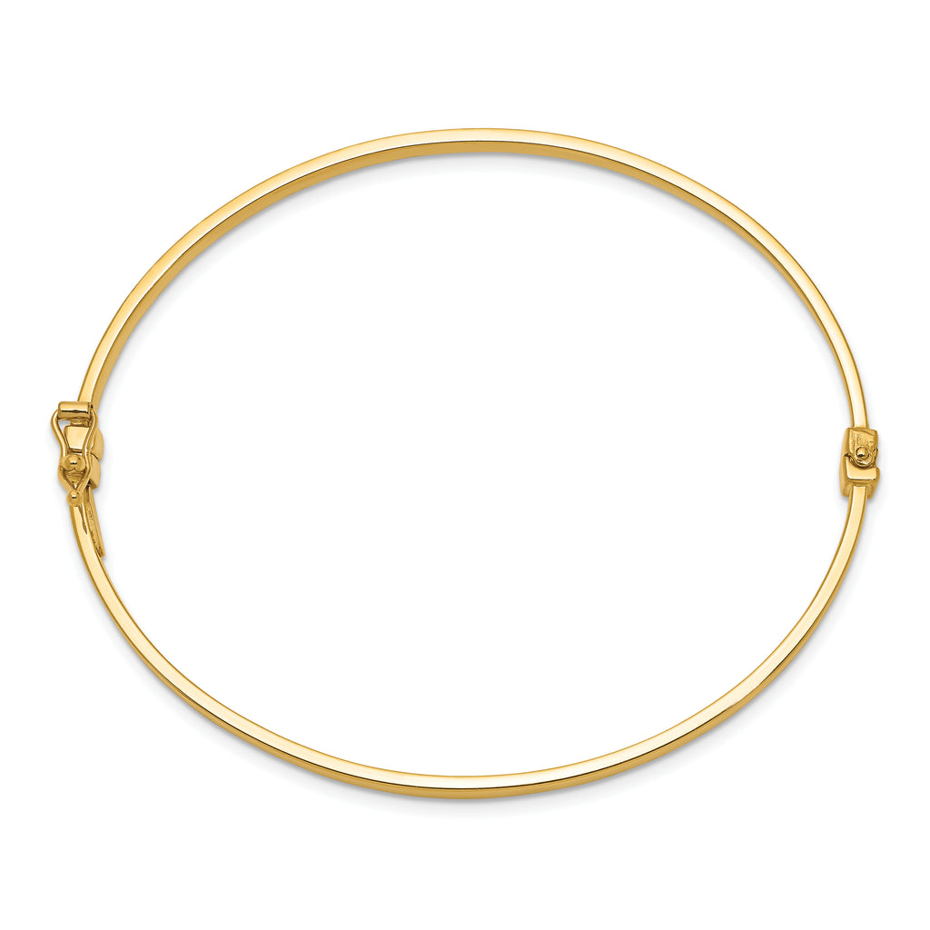 10k Polished Hinged Bangle Bracelet