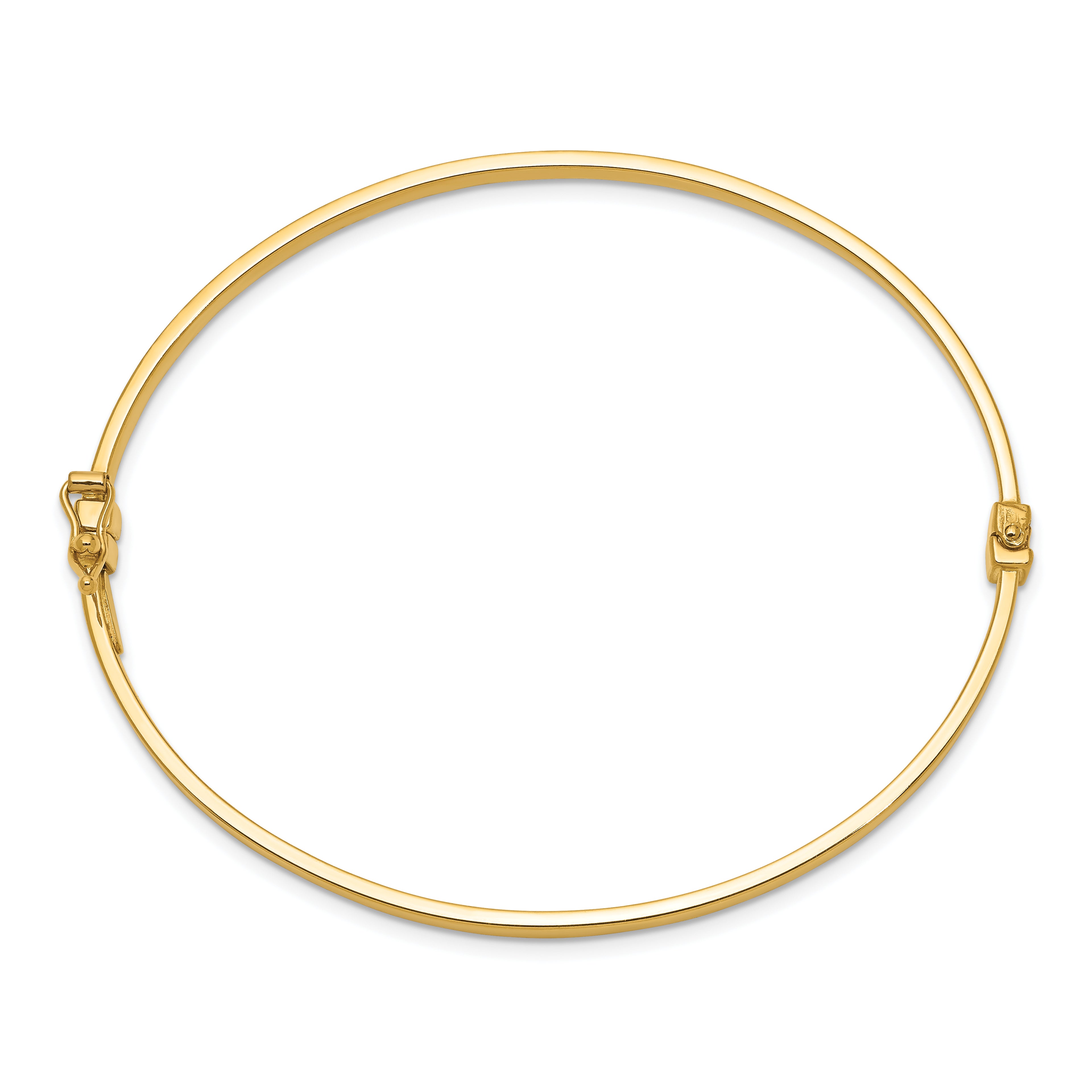 10k Polished Hinged Bangle Bracelet