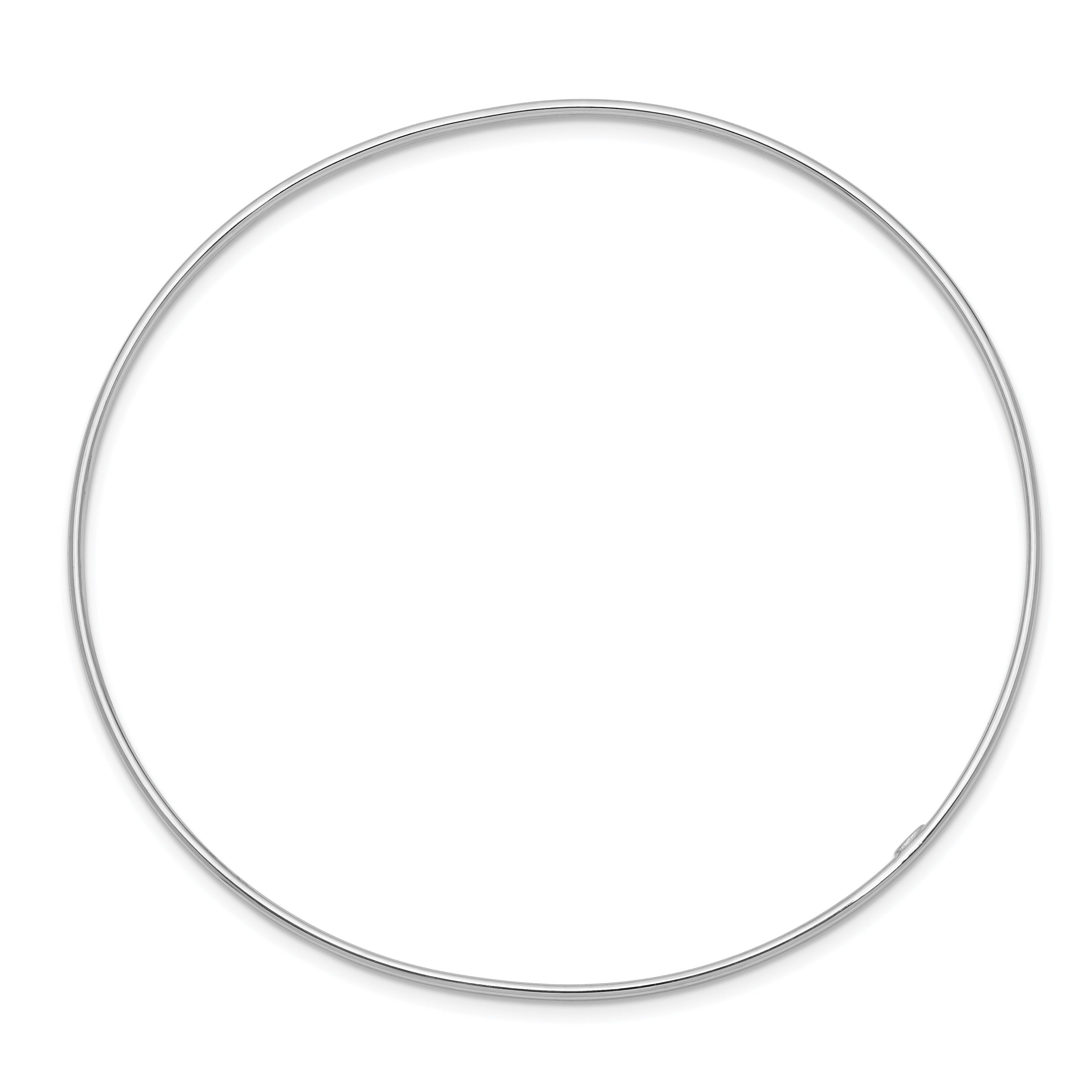 10k White Gold 1.5mm Polished Slip-on Bangle Bracelet Secondary image