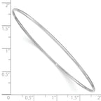 10k White Gold 1.5mm Polished Slip-on Bangle Bracelet