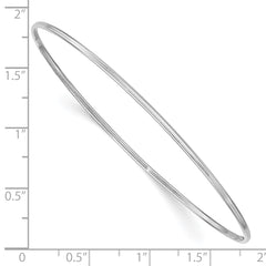 10k White Gold 1.5mm Polished Slip-on Bangle Bracelet