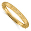 10k 5/16 Diamond-cut Fancy Hinged Bangle Bracelet