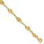 10k Polished and Lasered Spiral Link 7.25in Bracelet