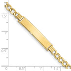 10k Semi-solid Curb Link ID Bracelet