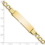 10k Semi-solid Curb Link ID Bracelet