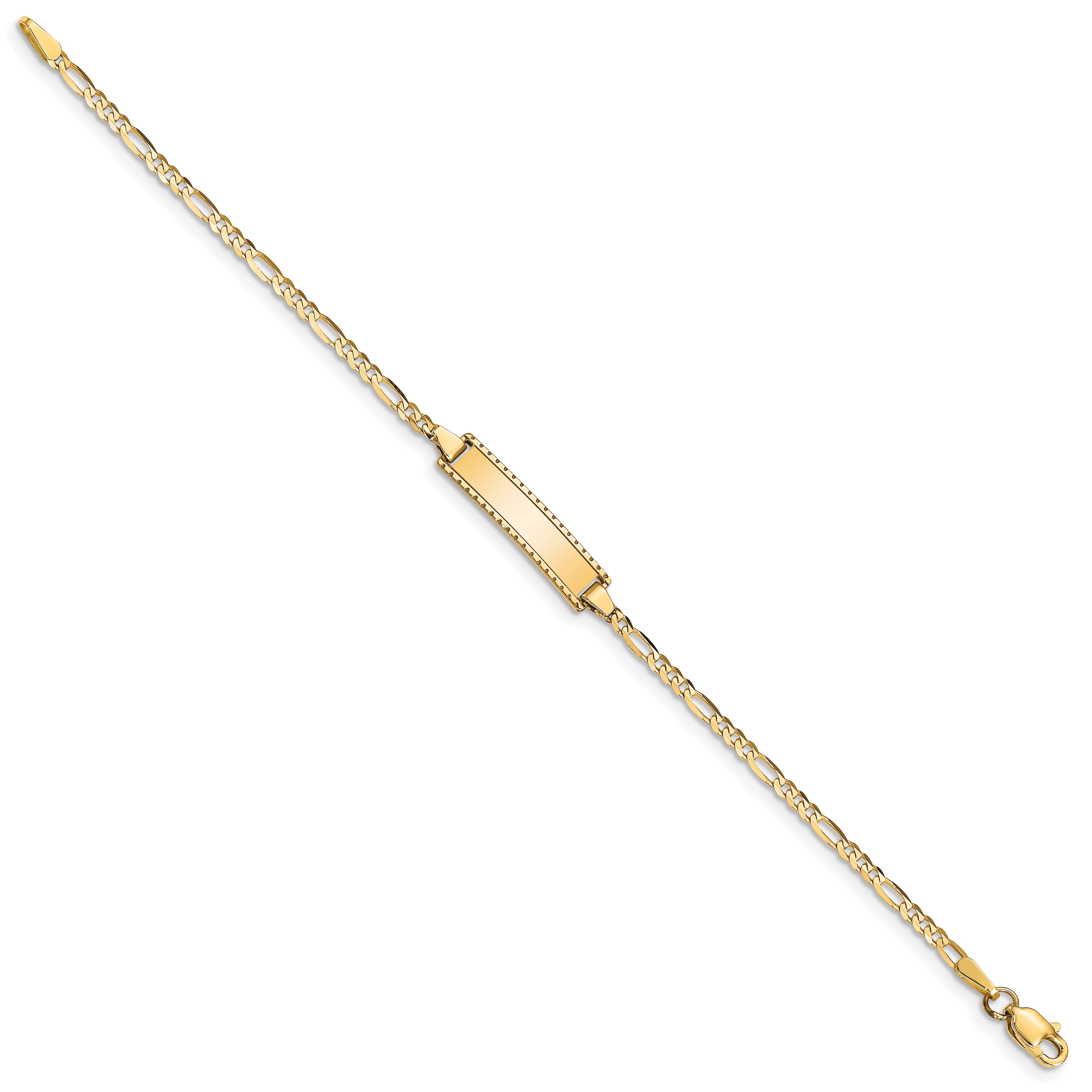 10k Figaro Link ID Bracelet Secondary image
