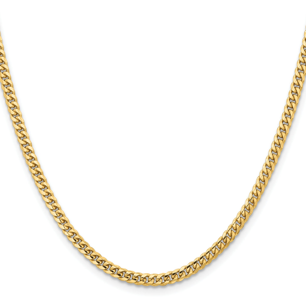 10K None 3.5mm Cuban Chain - view 2