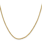 10K None 2.0mm Rope Chain Necklace - view 2