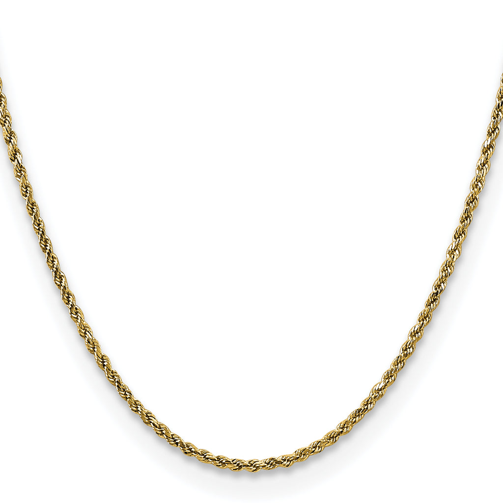 10k 2.25mm Semi-solid D/C Rope Chain