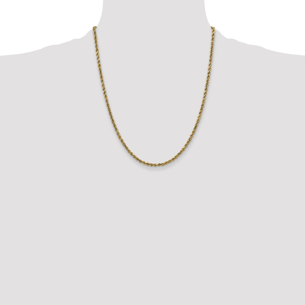 10k 2.25mm Semi-solid D/C Rope Chain