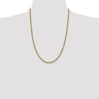 10k 2.25mm Semi-solid D/C Rope Chain
