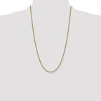 10k 2.25mm Semi-solid D/C Rope Chain