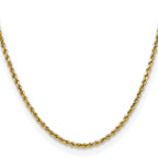 10K None 2.5mm Rope Chain Necklace - view 2
