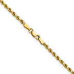 10K None 2.5mm Rope Chain Necklace - view 3