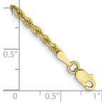 10k 2.5mm Semi-solid D/C Rope Chain