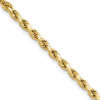 10K None 3.0mm Rope Chain Necklace - 28 in