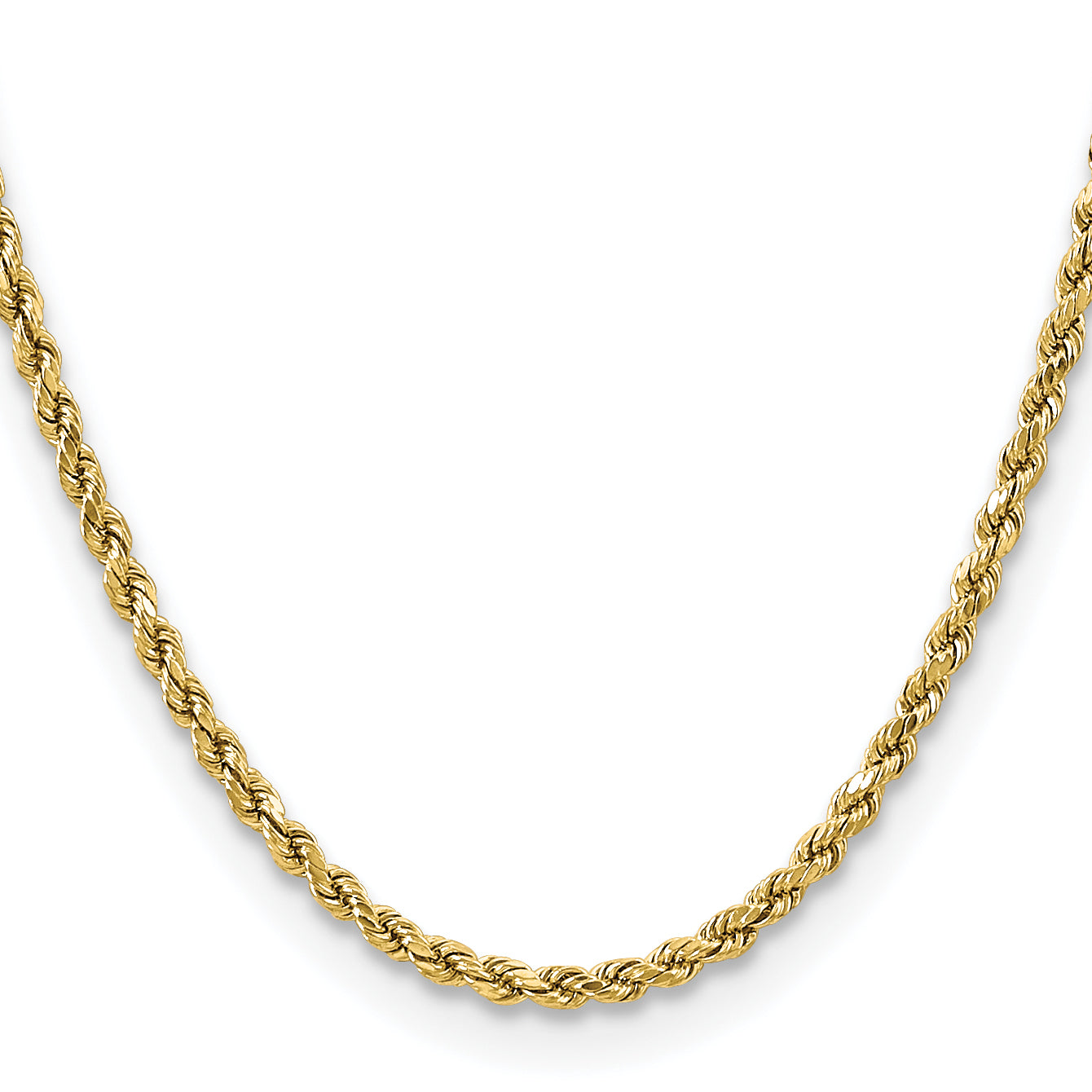 10K None 3.5mm Rope Chain Necklace - view 2 Main image