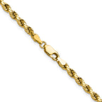 10K None 3.5mm Rope Chain Necklace - view 3