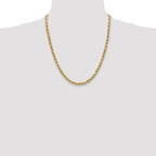 10K None 3.5mm Rope Chain Necklace - view 4