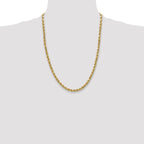 10K None 3.5mm Rope Chain Necklace - view 4