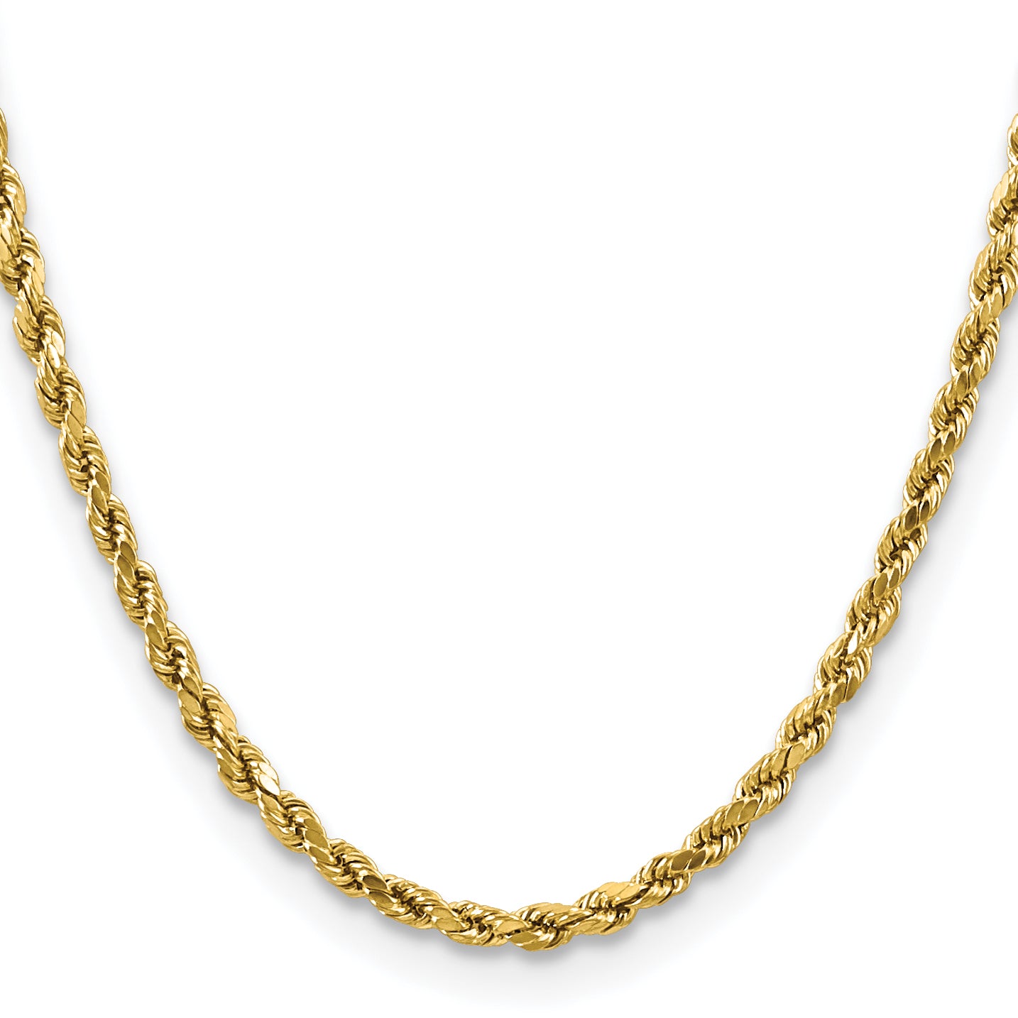 Diamond-Cut Rope Chain in 10K Yellow Gold Secondary image