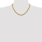 10k 4mm Semi-solid D/C Rope Chain