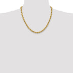 10k 4mm Semi-solid D/C Rope Chain