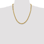 10k 4mm Semi-solid D/C Rope Chain
