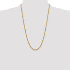 10k 4mm Semi-solid D/C Rope Chain