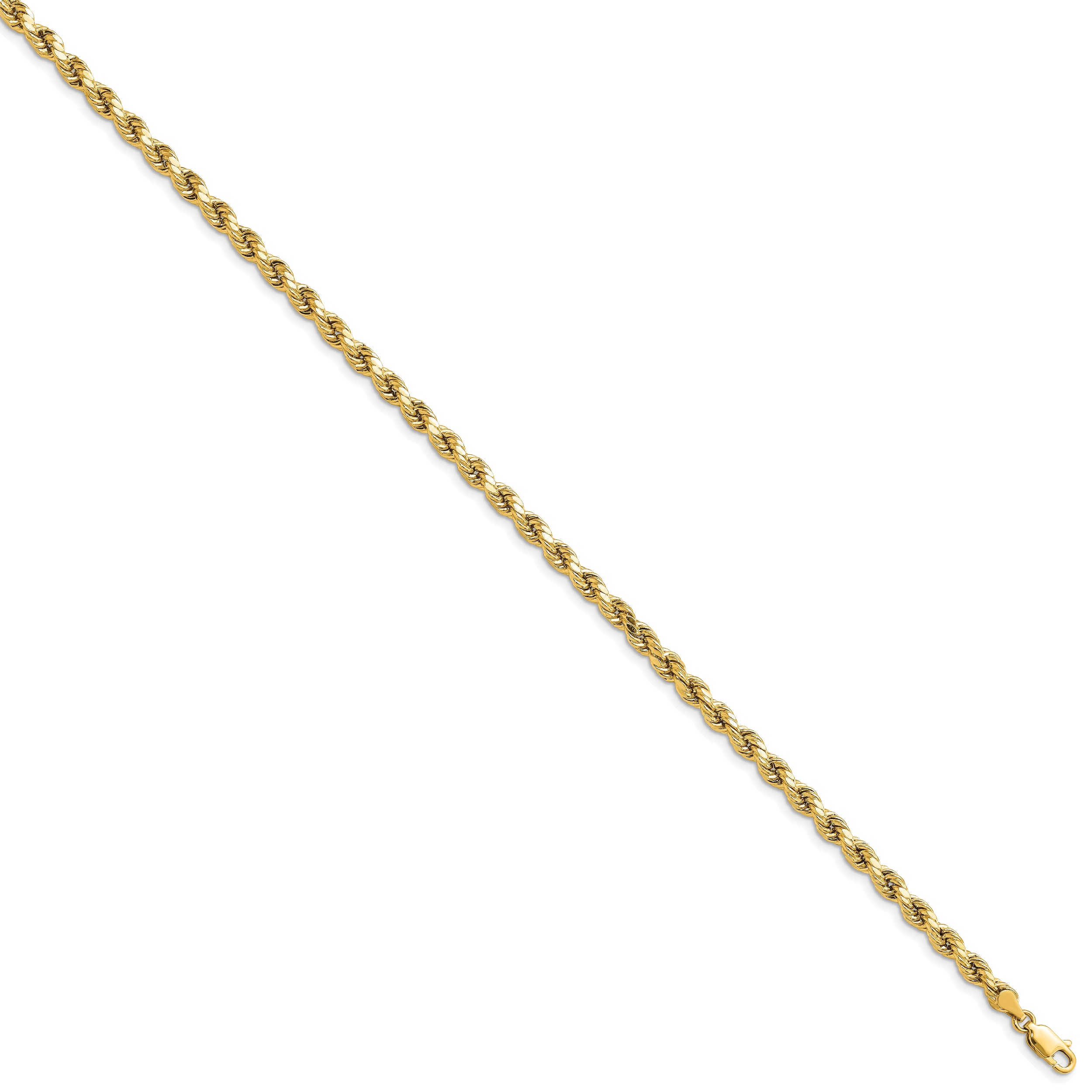10k 4mm Semi-solid D/C Rope Chain