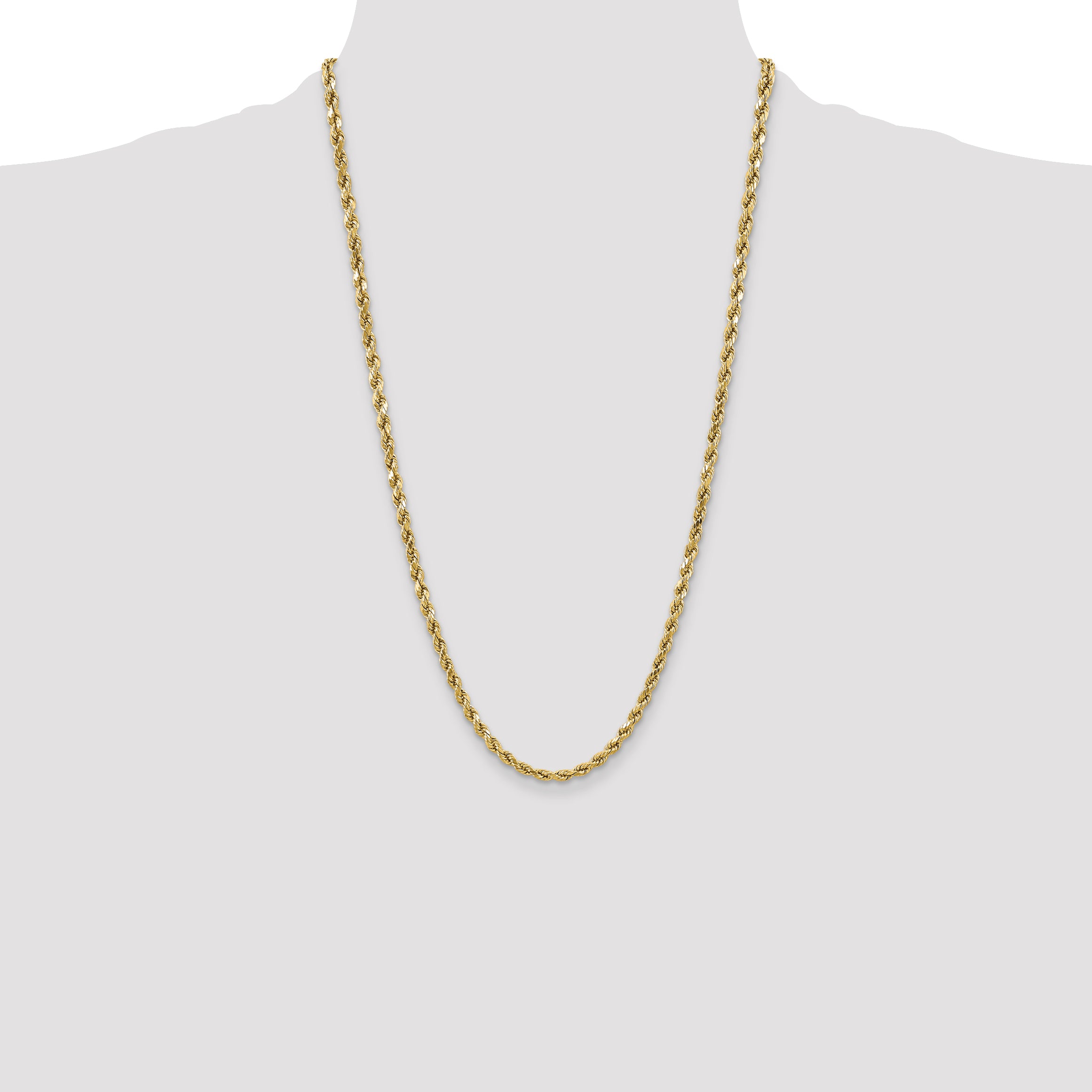 10k 4.9mm Semi-solid D/C Rope Chain