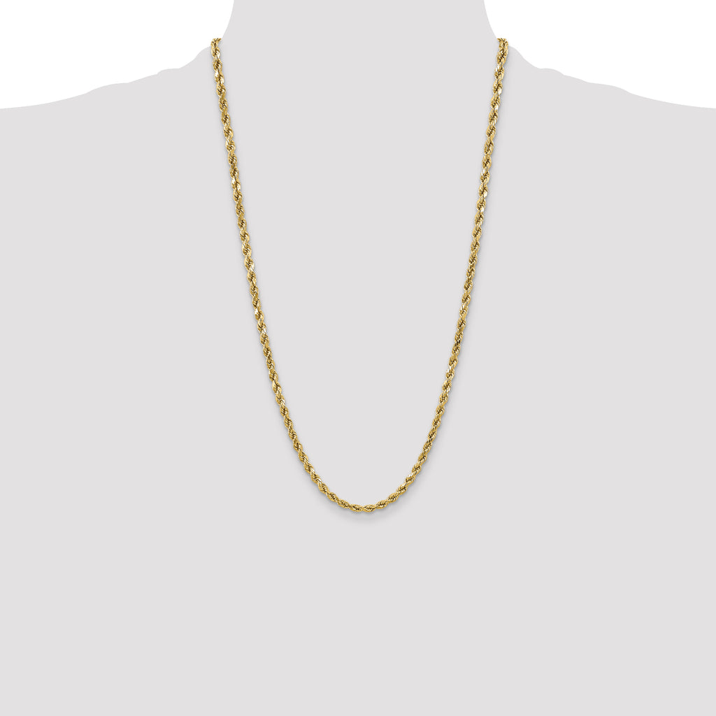 10k 4.9mm Semi-solid D/C Rope Chain